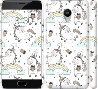 

Чехол Единорог и кофе для Meizu M3 840933