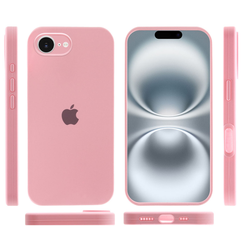 Фото Чохол Silicone Case Full Camera Protective (AA) на Apple iPhone 16e (6.1") (Рожевий / Light pink) в маназині vchehle.ua