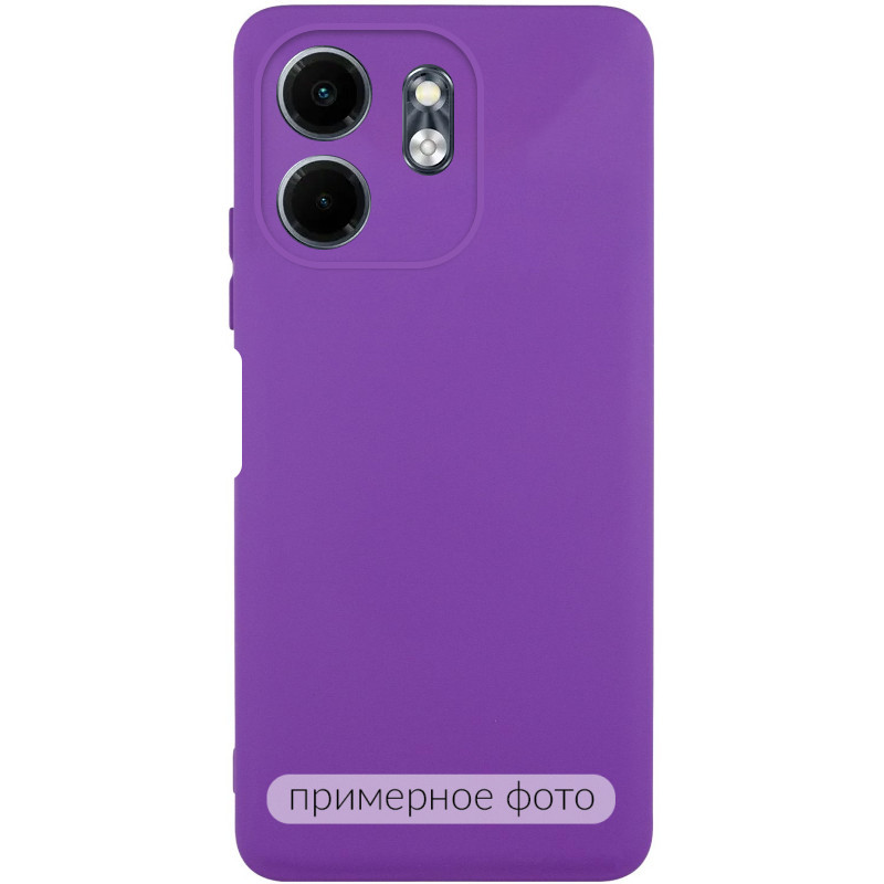Чехол TPU GETMAN Liquid Silk Full Camera для Motorola Moto G05 / E15 4G (Фиолетовый / Purple)