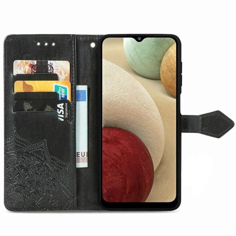 Шкіряний чохол (книжка) Art Case з візитницею на Samsung Galaxy A22 4G / M32 (Чорний) в магазині vchehle.ua