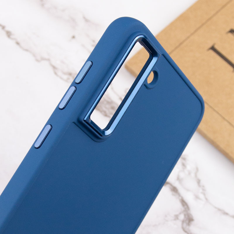 Купить TPU чехол Bonbon Metal Style для Samsung Galaxy S21 FE (Синий / Denim Blue) на vchehle.ua