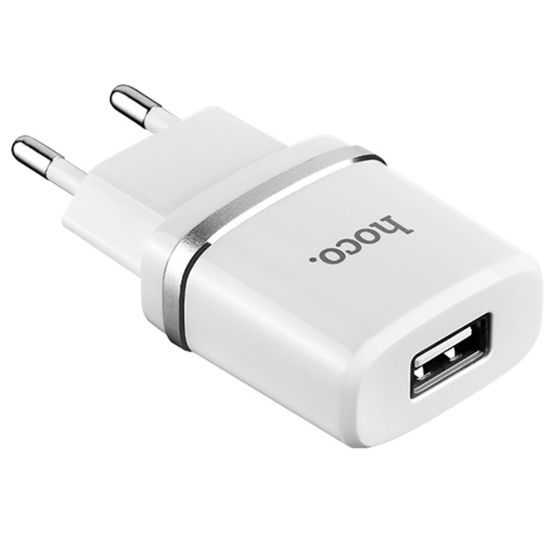 Фото МЗП HOCO C11 USB Charger 1A (+кабель microUSB 1м) (Білий) на vchehle.ua