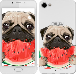 

Чехол Мопс и арбуз для Meizu U10 843690