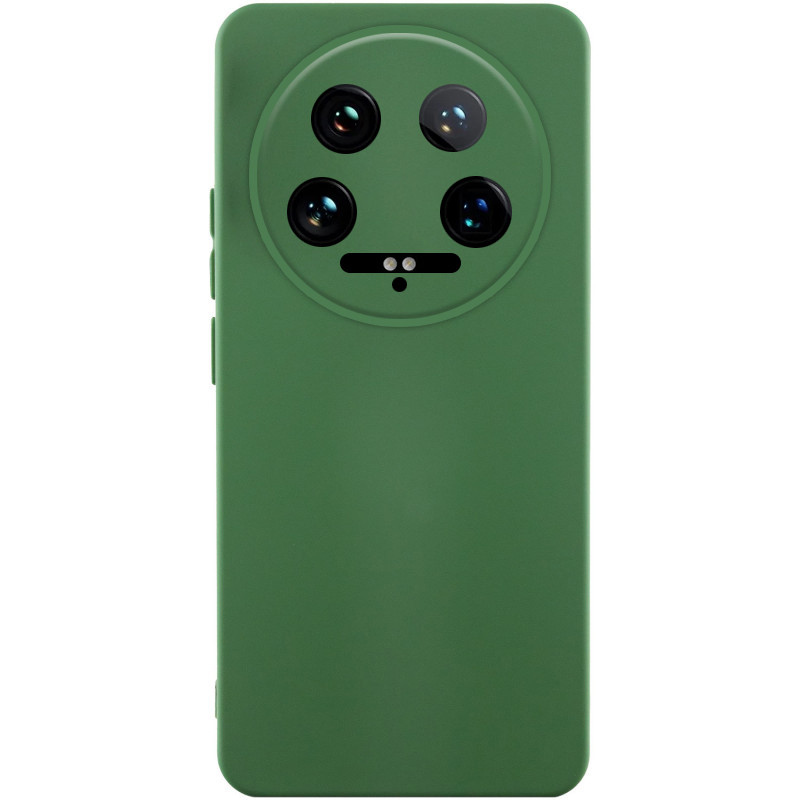 Чохол Silicone Cover Lakshmi Full Camera (AA) на Xiaomi 14 Ultra (Зелений / Dark green)