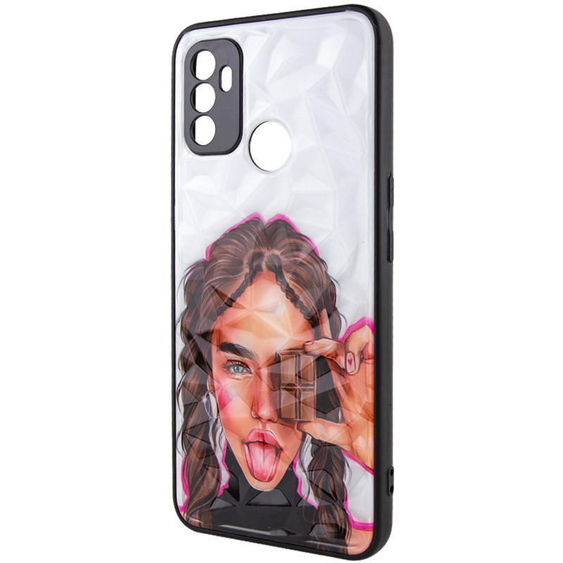 TPU+PC чохол Prisma Ladies на Oppo A53 / A32 / A33 (Chocolate)