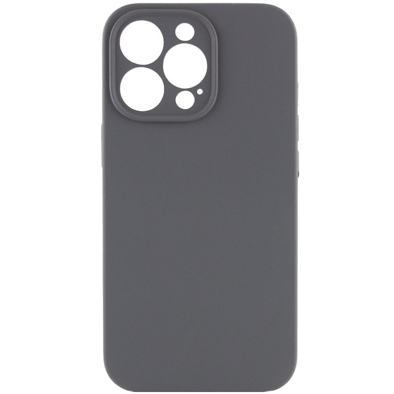 Чехол Silicone Case Full Camera Protective (AA) NO LOGO для Apple iPhone 14 Pro Max (6.7") (Серый / Dark Gray)