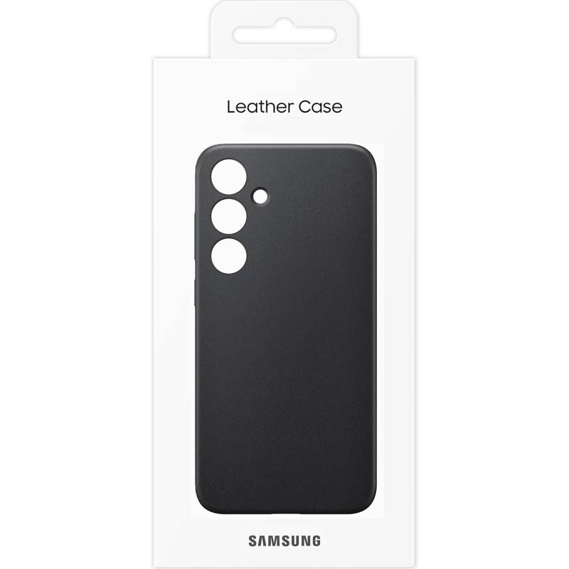 Шкіряний чохол Leather Case (AAA) на Samsung Galaxy S24+ (Black) в магазині vchehle.ua