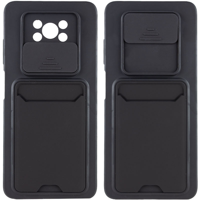 

TPU+PC чехол Card Holder для Xiaomi Poco X3 NFC (Черный) 1213586
