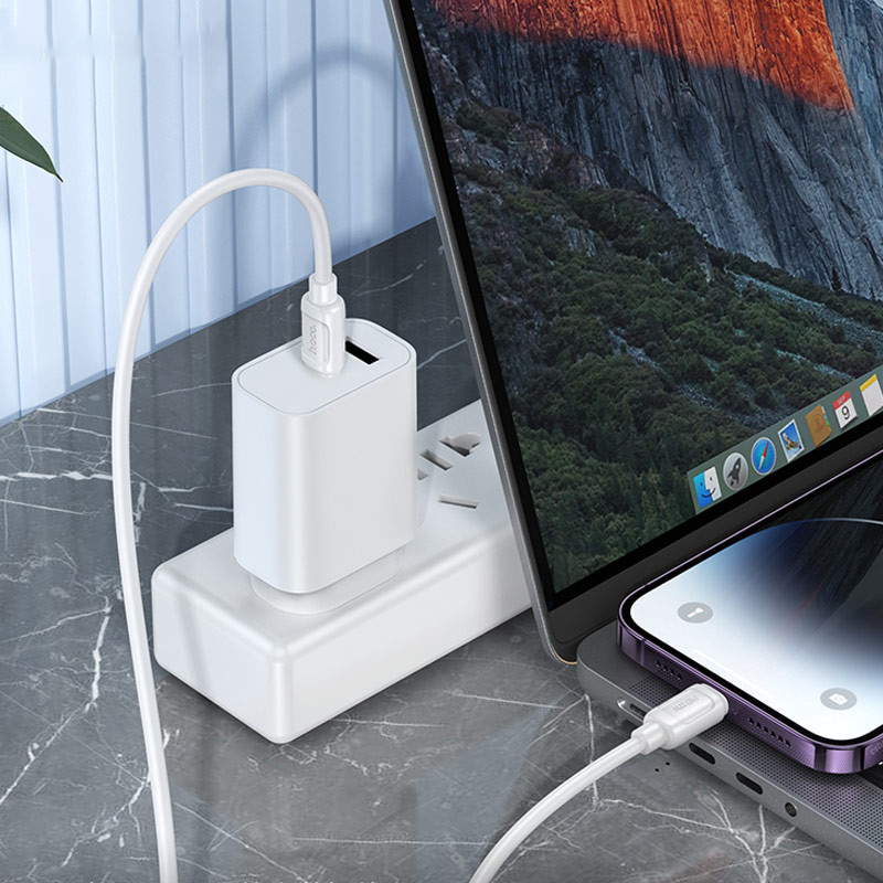 Дата кабель Hoco X115 Surpass Type-C to Lightning 27W (1m) (White) в магазине vchehle.ua