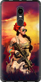 Чохол Українка зі зброєю на Xiaomi Redmi Note 4X