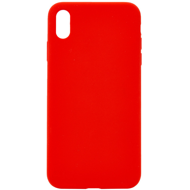 Чехол Silicone Case Full Protective (AA) NO LOGO для Apple iPhone X / XS (5.8") (Красный / Red)