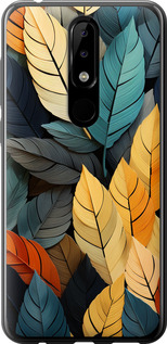 

Чохол Кольорове листя на Nokia 5.1 Plus 1629762