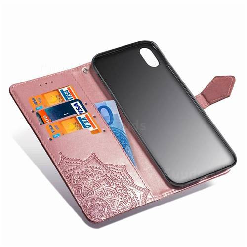 Купити Шкіряний чохол (книжка) Art Case з візитницею на Xiaomi Redmi 7A (Рожевий) на vchehle.ua