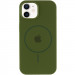 Фото Чохол Silicone Case Full Protective (AA) with Magnetic Safe на Apple iPhone 11 (6.1") (Зелений / Dark Olive) на vchehle.ua