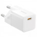 Купити МЗП Baseus GaN5 Fast Charger (mini) PD20W (1USB-C) + кабель Type-C to Type-C (P10110900113) (Moon White) на vchehle.ua