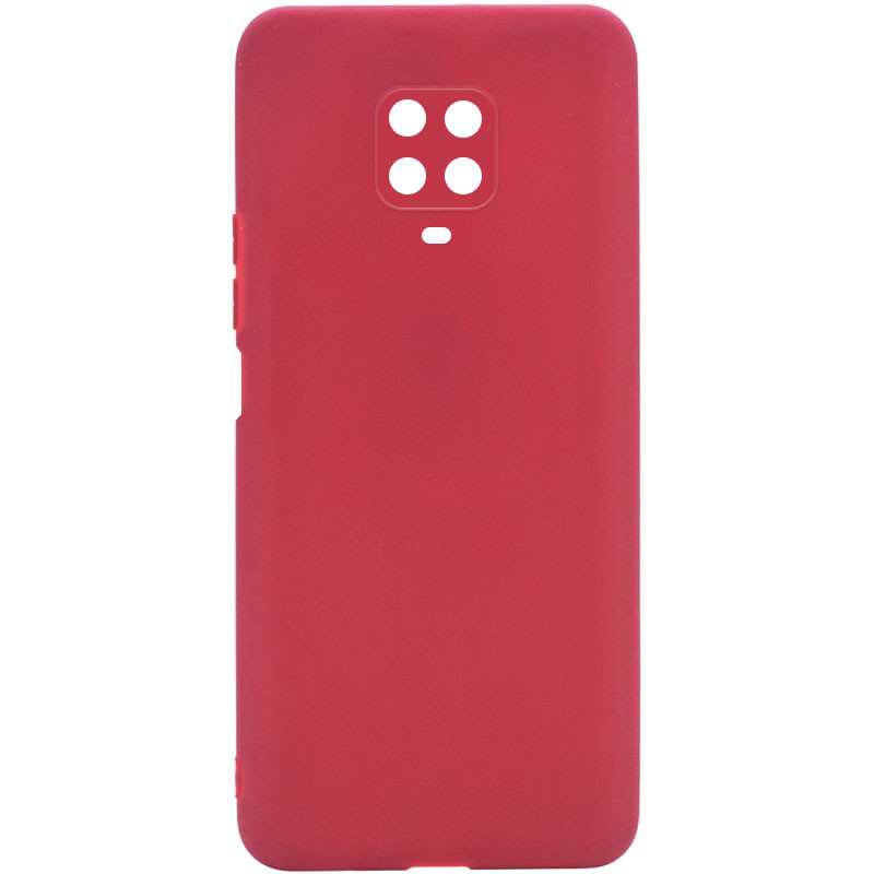 Силиконовый чехол Candy Full Camera для Xiaomi Redmi Note 9s / Note 9 Pro / Note 9 Pro Max (Красный / Camellia)