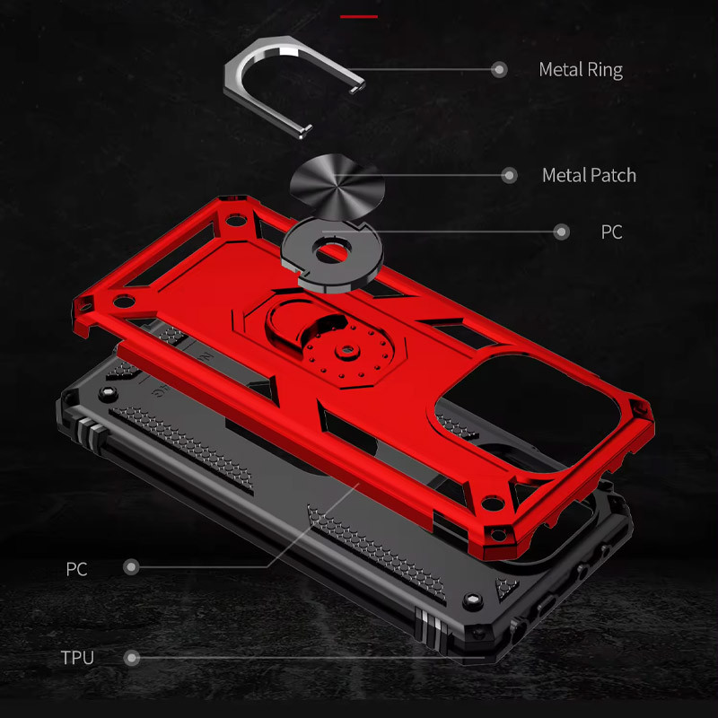 Фото Ударостійкий чохол Serge Ring for Magnet на Xiaomi Redmi Note 13 Pro 4G / Poco M6 Pro 4G (Червоний) на vchehle.ua