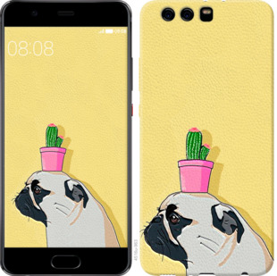 

Чохол Мопс з кактусом на Huawei P10 Plus 795751