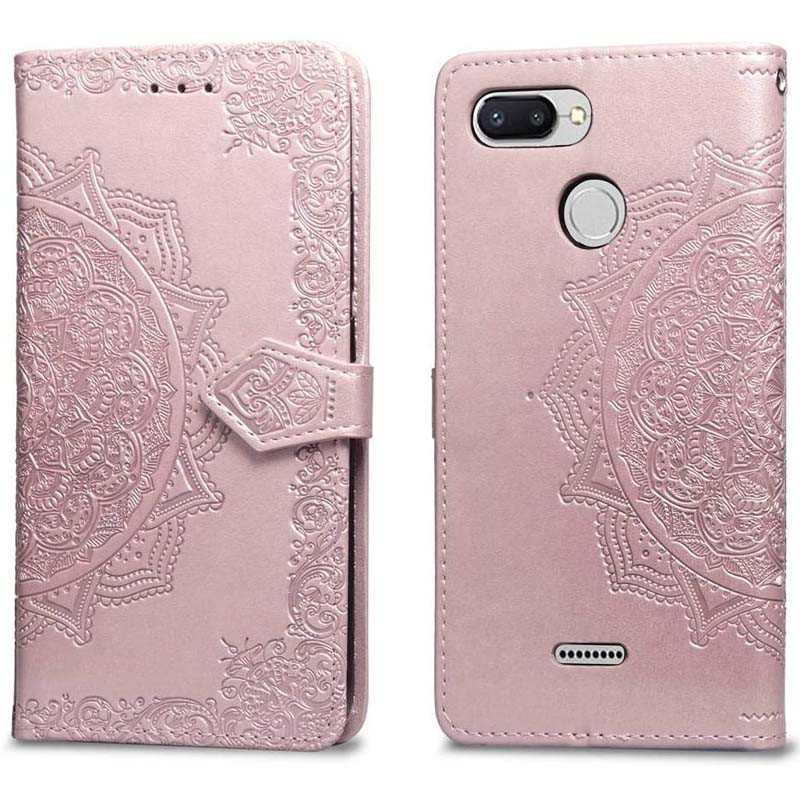 Фото Кожаный чехол-книжка Art Case с визитницей для Xiaomi Redmi 6 (Розовый) на vchehle.ua