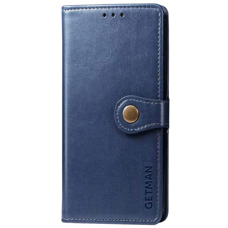 Кожаный чехол книжка GETMAN Gallant (PU) для Xiaomi Redmi Note 10 / Note 10s (Синий)