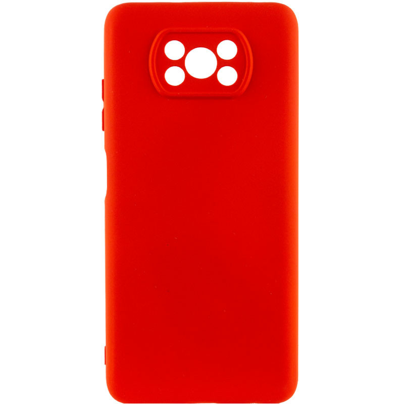 Чехол Silicone Cover Lakshmi Full Camera (AAA) для Xiaomi Poco X3 NFC / Poco X3 Pro (Красный / Red)