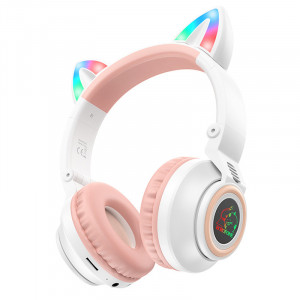 Уценка Накладные беспроводные наушники Borofone BO18 Cat ear