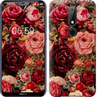 

Чехол Цветущие розы для Nokia 6.1 Plus 687984