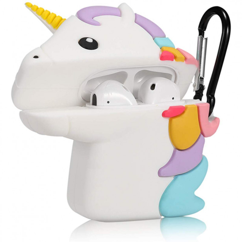Силиконовый футляр Unicorn series для наушников AirPods 1/2 (Фиолетовый) в магазине vchehle.ua