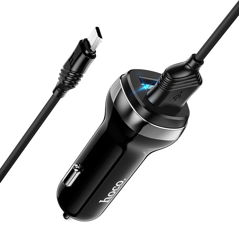 Фото АЗУ Hoco Z40 Superior 2.4A (2USB-A) + кабель USB to MicroUSB (Черный) на vchehle.ua