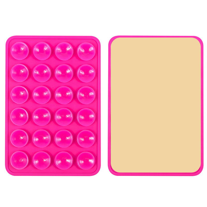 Фото Держатель-присоска для телефона Sticker Side Silicone 3М 80*55 мм (Barbie Pink) на vchehle.ua