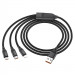 Дата кабель Hoco U104 Ultra 6A 3in1 Lightning-MicroUSB-Type-C (1.2m) (Черный) в магазине vchehle.ua