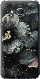 Чохол Чорні квіти на Samsung Galaxy J5 (2015) J500H