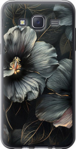 Чохол Чорні квіти на Samsung Galaxy J5 (2015) J500H