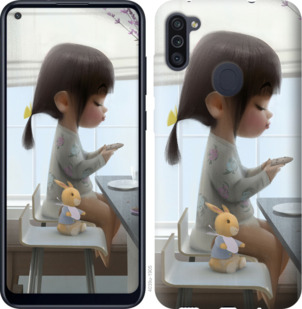 

Чехол Милая девочка с зайчиком для Samsung Galaxy A11 A115F 918716