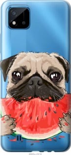 Чехол Мопс и арбуз для Realme C20A