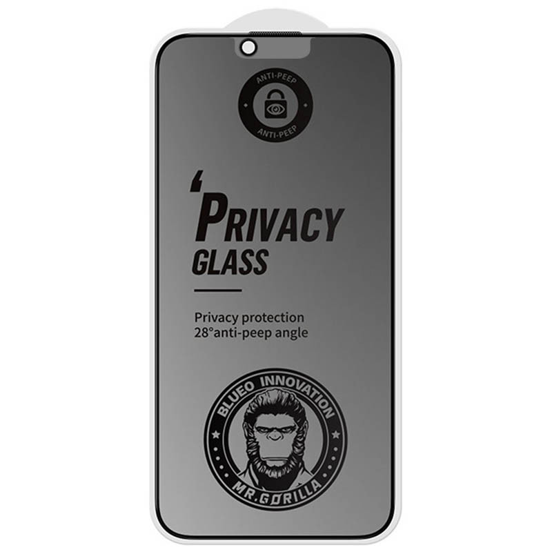 Фото Захисне 2.5D скло Blueo Full Cover Anti-Peep Matte на Apple iPhone 13 Pro Max / 14 Plus (6.7") (Чорний) на vchehle.ua
