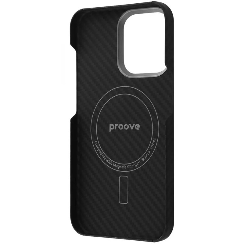 Фото Чохол Proove Carbon Slim with Magnetic Ring на Apple iPhone 16 Pro Max (6.9") (Black) на vchehle.ua