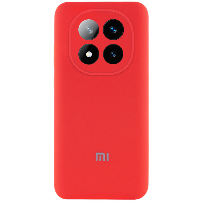 Чехол Silicone Cover Full Camera (AA) для Xiaomi Redmi Note 14 Pro 4G (Красный / Red)
