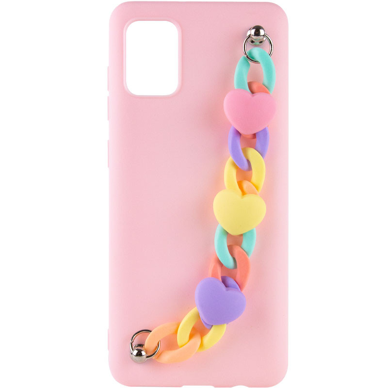 

Чохол Chained Heart з підвісним ланцюжком на Samsung Galaxy A31 (Персиковий) 1187002
