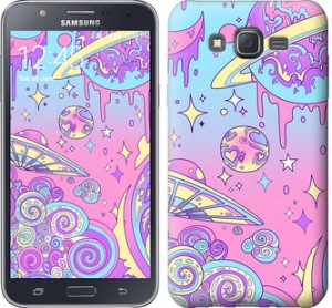 Чехол Розовая галактика для Samsung Galaxy J7 J700H