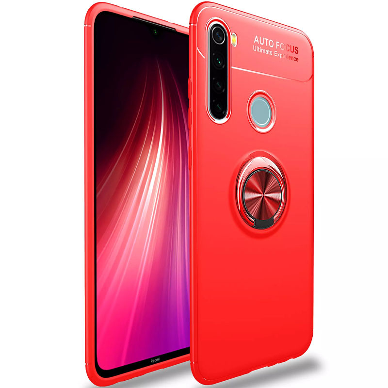 

TPU чохол Deen ColorRing під магнітний тримач (opp) на Xiaomi Redmi Note 8 (Червоний / Червоний) 916891