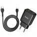 Уценка СЗУ Hoco N5 Favor 20W PD+QC3.0 (1USB-A/1C) + кабель Type-C to Lightning (Дефект упаковки / Черный) в магазине vchehle.ua