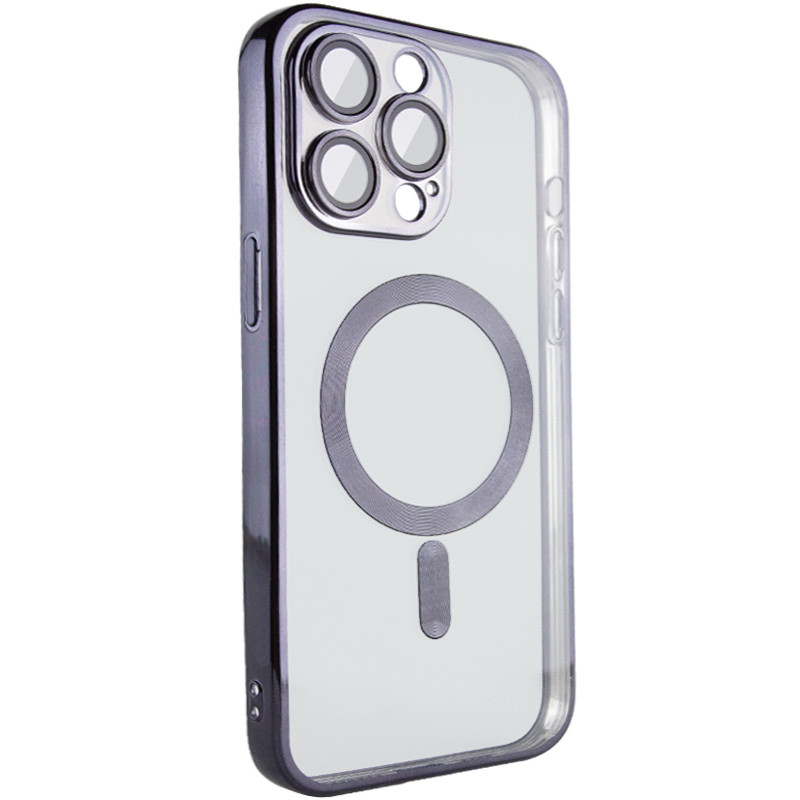 TPU чехол Fibra Chrome with Magnetic safe для Apple iPhone 14 Pro Max (6.7") (Black)