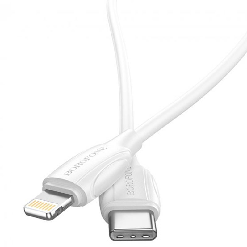 Фото Дата кабель Borofone BX19 Type-C to Lightning (2m) (Білий) на vchehle.ua