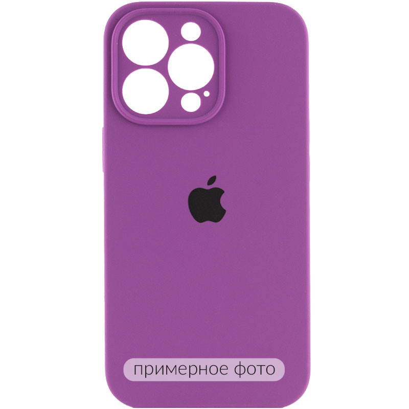 Чехол Silicone Case Full Camera Protective (AA) для Apple iPhone 16 (6.1") (Фиолетовый / Grape)