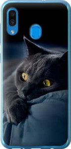 Чохол Димчастий кіт на Samsung Galaxy A20 2019 A205F