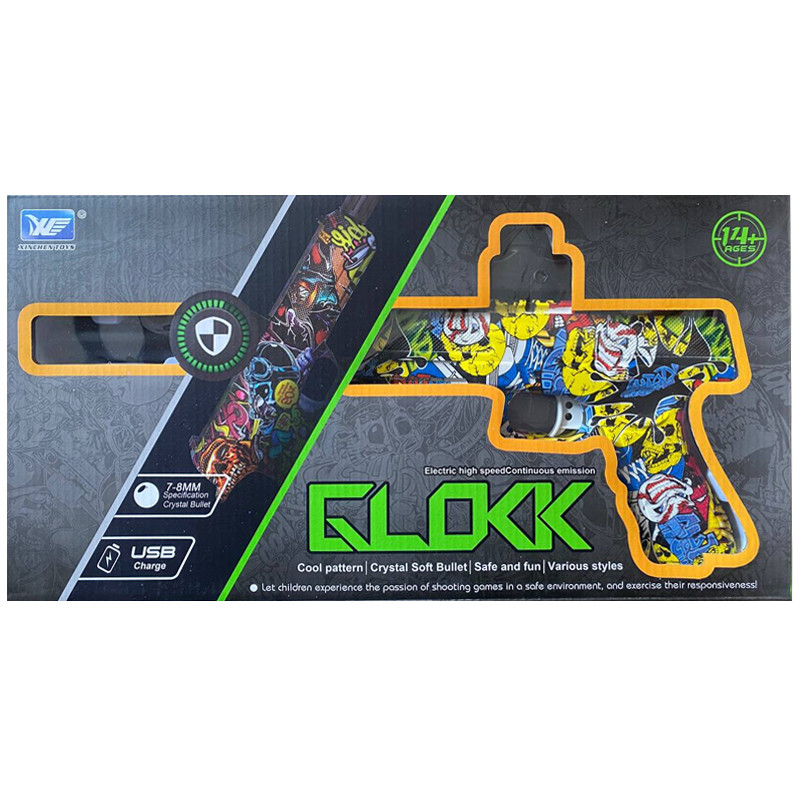 Пистолет на гидрогелевых шариках (орбизах) Glokk (Colorful) в магазине vchehle.ua