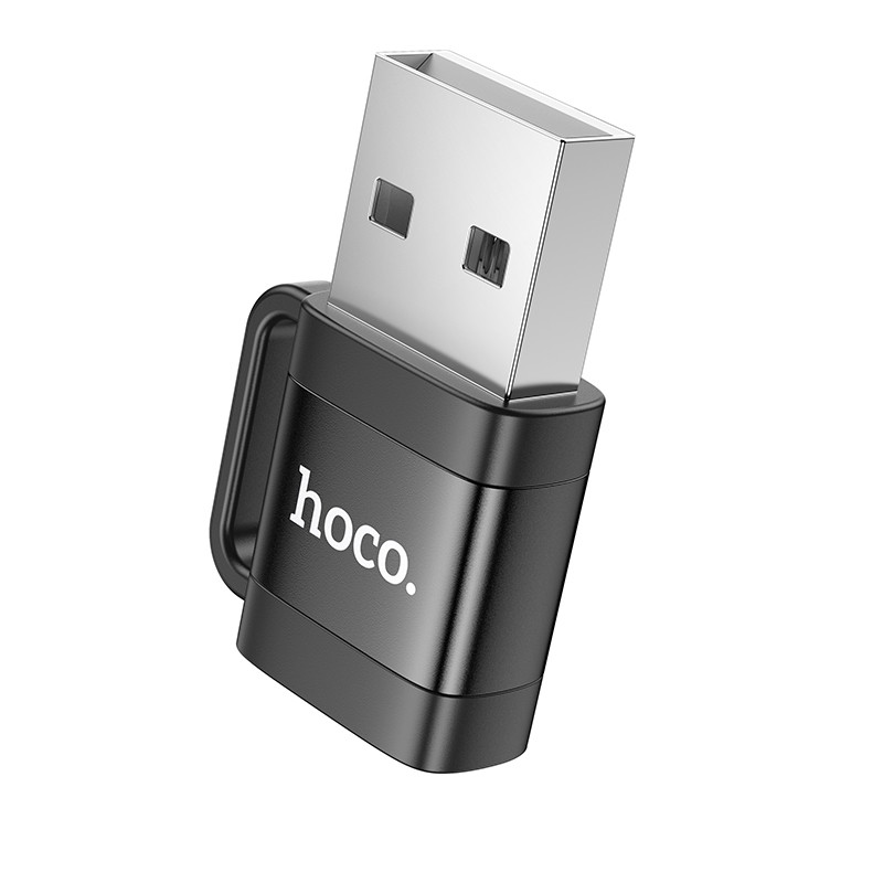 Фото Переходник Hoco UA31D OTG USB male to Type-C female USB2.0 (Black) в магазине vchehle.ua