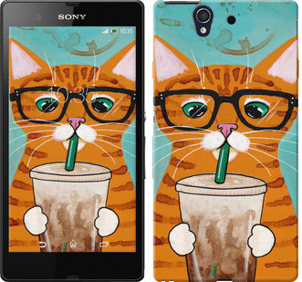 

Чехол Зеленоглазый кот в очках для Sony Xperia Z C6602 625299