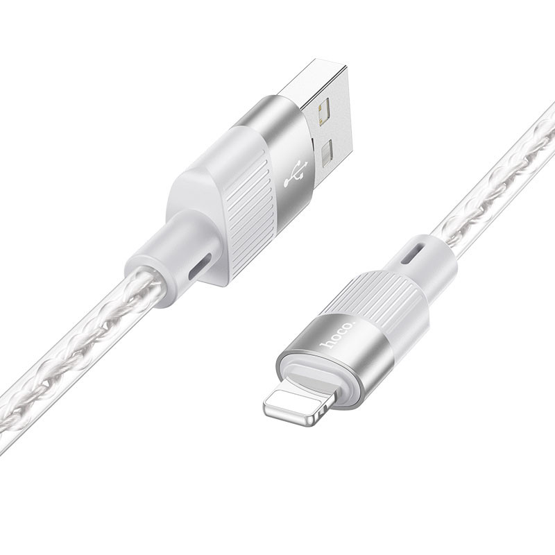 Фото Дата кабель Hoco X99 Crystal Junction USB to Lightning (1m) (Gray) на vchehle.ua